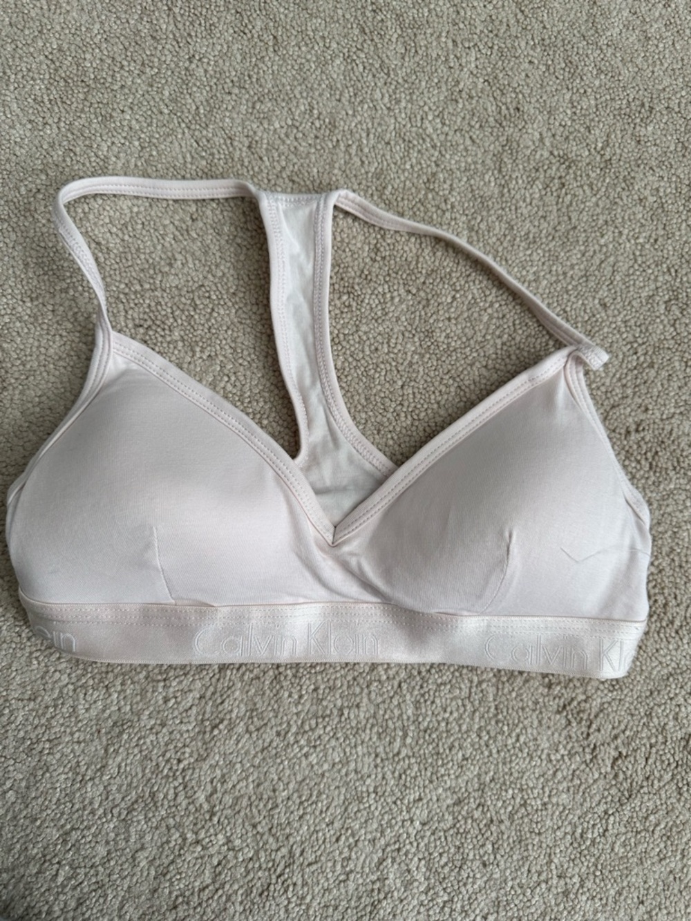 Calvin Klein Pale Pink Wireless Racerback Bralette